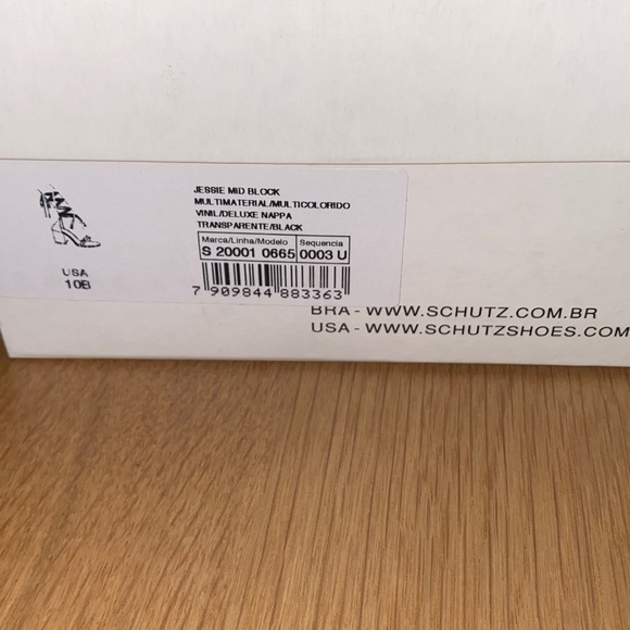 New in Box - Schutz Jessie Mid‎ Block Black Sandals - Women's Size 10 - Picture 7 of 7